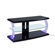 Black & clear glass led tv stand by Acme additional picture 2