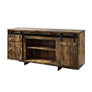 Rustic oak finish stand by Acme additional picture 4