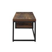 Weathered oak finish & black metal tv stand by Acme additional picture 4
