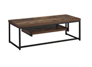 Weathered oak finish & black metal tv stand by Acme additional picture 6