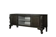 Charcoal finish w/ silver trim accent ornamental curves entertainment center by Acme additional picture 3
