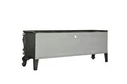 Charcoal finish w/ silver trim accent ornamental curves entertainment center by Acme additional picture 5