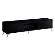 Black & chrome finish TV stand w/ led touch light by Acme additional picture 3