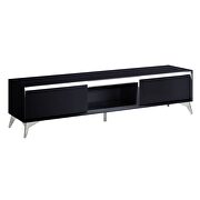 Black & chrome finish TV stand w/ led touch light by Acme additional picture 5
