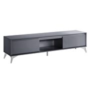 Gray & chrome finish TV stand w/ led touch light by Acme additional picture 3