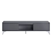 Gray & chrome finish TV stand w/ led touch light by Acme additional picture 4