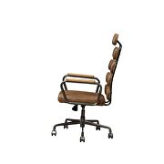 Retro brown top grain leather executive office chair by Acme additional picture 6