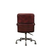 Vintage merlot top grain leather executive office chair by Acme additional picture 3