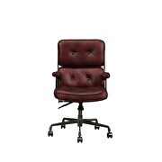 Vintage merlot top grain leather executive office chair by Acme additional picture 4