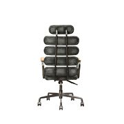 Black top grain leather executive office chair by Acme additional picture 3