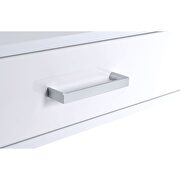 White high gloss & chrome finish desk by Acme additional picture 5