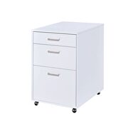 White high gloss & chrome finish desk by Acme additional picture 8