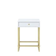 White & brass coleen desk by Acme additional picture 5