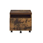 Weathered oak finish & black metal desk by Acme additional picture 7