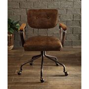 Vintage whiskey top grain leather executive office chair additional photo 3 of 5