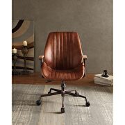 Cocoa top grain leather executive office chair additional photo 3 of 4