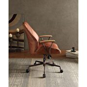 Cocoa top grain leather executive office chair by Acme additional picture 5