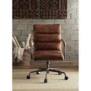 Top grain leather executive office chair in brown by Acme additional picture 3