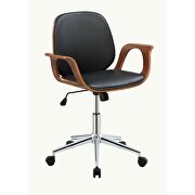 Black pu & walnut office chair by Acme additional picture 2