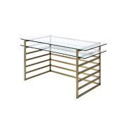 Antique gold & clear glass desk additional photo 2 of 5