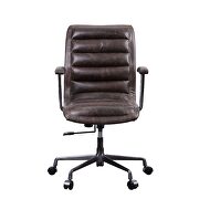 Distress chocolate top grain leather executive office chair additional photo 3 of 4
