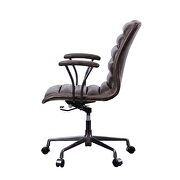 Distress chocolate top grain leather executive office chair by Acme additional picture 4