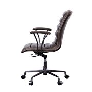 Distress chocolate top grain leather executive office chair additional photo 4 of 4