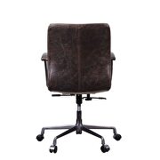 Distress chocolate top grain leather executive office chair additional photo 5 of 4