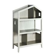 Weathered white & washed gray bookcase by Acme additional picture 2