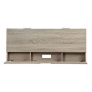 Natural finish & nickel silver metal desk by Acme additional picture 3