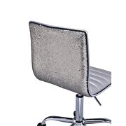 Silver pu & chrome office chair by Acme additional picture 2