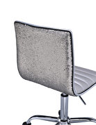 Silver pu & chrome office chair by Acme additional picture 3