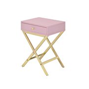 Pink & gold finish coleen desk by Acme additional picture 2