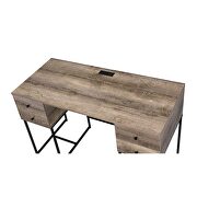 Rustic oak & black finish desk by Acme additional picture 4
