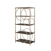 Black oak & champagne bookshelf by Acme additional picture 2