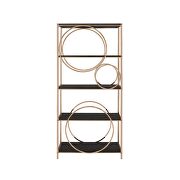 Black oak & champagne bookshelf by Acme additional picture 3