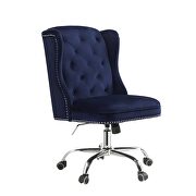 Midnight blue velvet office chair by Acme additional picture 2