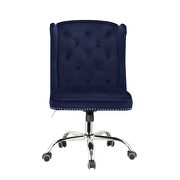 Midnight blue velvet office chair by Acme additional picture 3