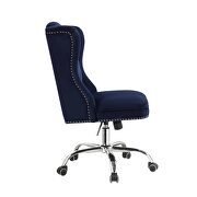 Midnight blue velvet office chair by Acme additional picture 4