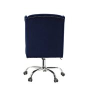 Midnight blue velvet office chair by Acme additional picture 5