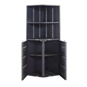 Gunmetal corner bookcase by Acme additional picture 4
