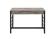 Light weathered oak top & black finish ladder-style metal base desk by Acme additional picture 6