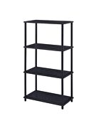 Black finish metal frame bookshelf by Acme additional picture 2