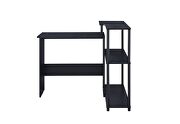 Black finish writing desk w/ built in low bookshelf by Acme additional picture 4