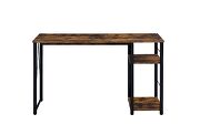 Weathered oak & black finish distressed wood furniture writing desk by Acme additional picture 4
