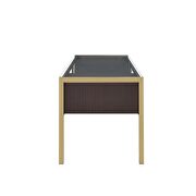 Gold & clear glass desk by Acme additional picture 6