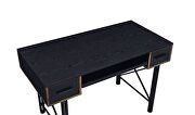 Black finish top and metal frame base desk by Acme additional picture 5