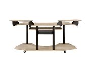Natural oak music recording studio desk by Acme additional picture 3