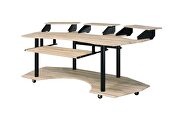 Natural oak music recording studio desk by Acme additional picture 2