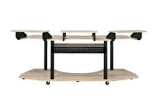Natural oak music recording studio desk by Acme additional picture 3